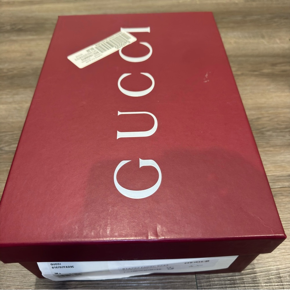 Gucci GG Monogram Canvas Denim Platform Slide Sandals - Picture 14 of 15